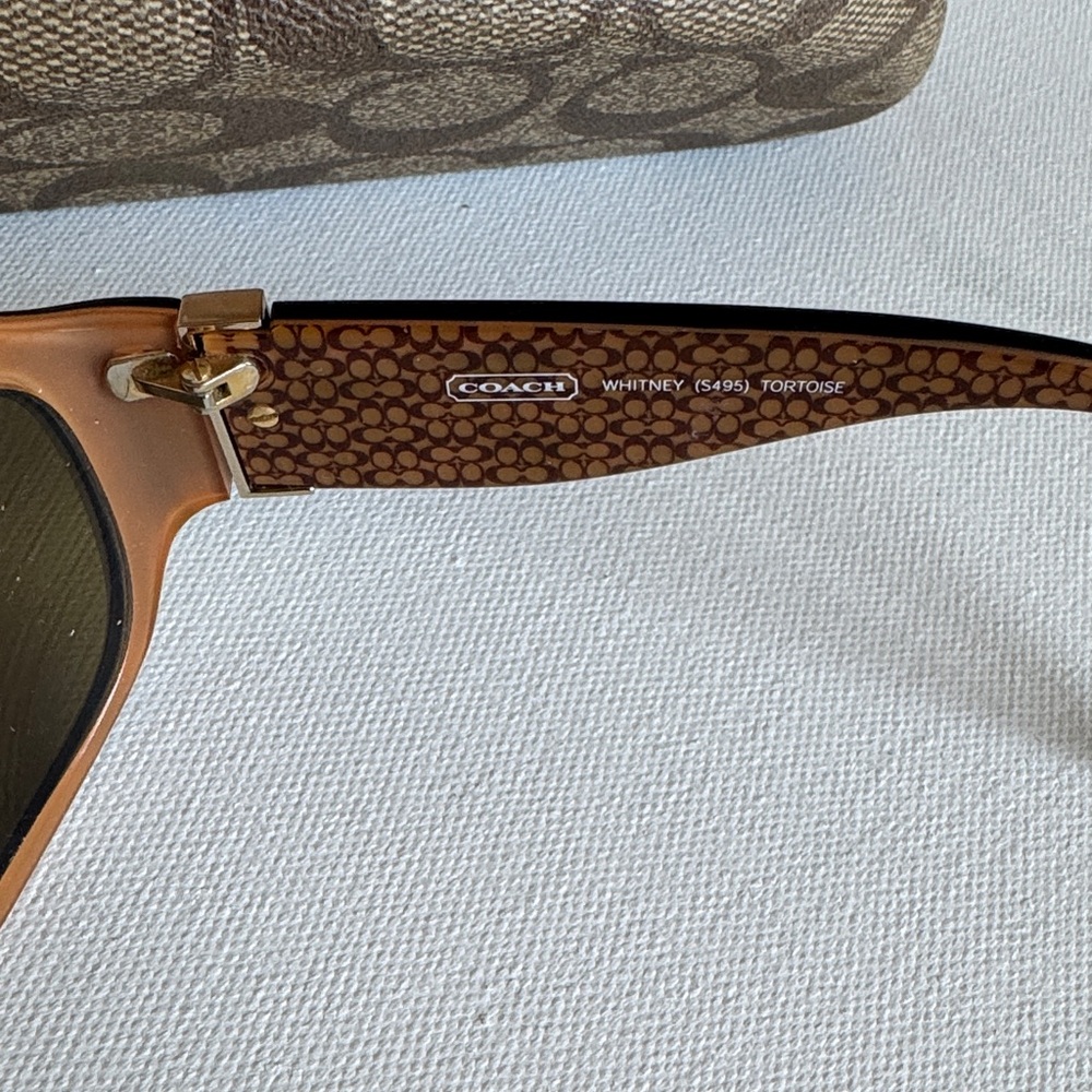 Coach Whitney Tortoise Sunglasses with Case - Picture 5 of 7